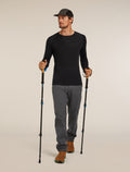 Men's Merino 200 ZoneKnit™ Long Sleeve Crewe Thermal Top Black - 4