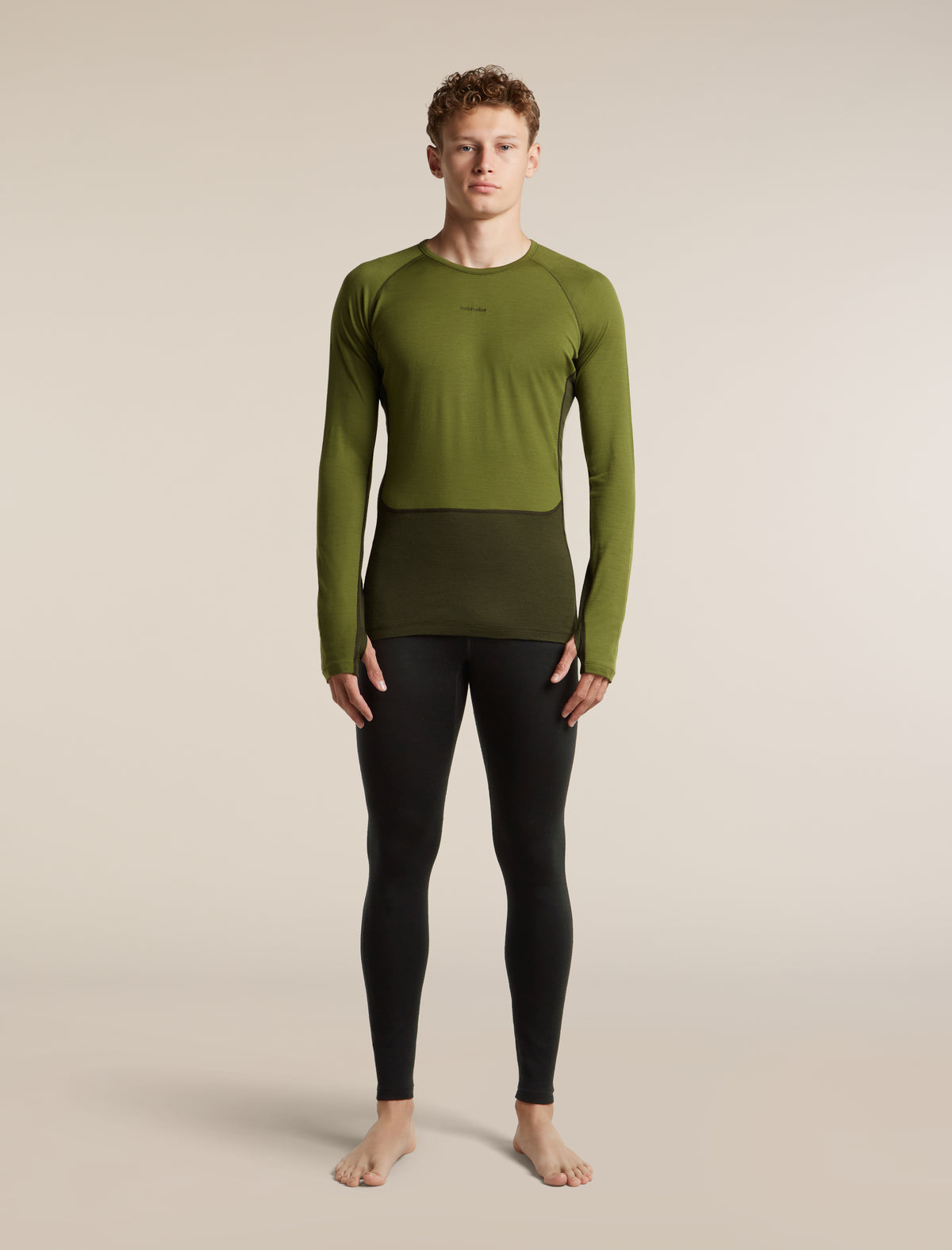 Men's Merino 200 ZoneKnit™ Long Sleeve Crewe Dark Loden/Sphagnum - 3