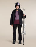 Women's Merino 200 ZoneKnit™ Long Sleeve Crewe Dark Berry/Grey Plum - 4