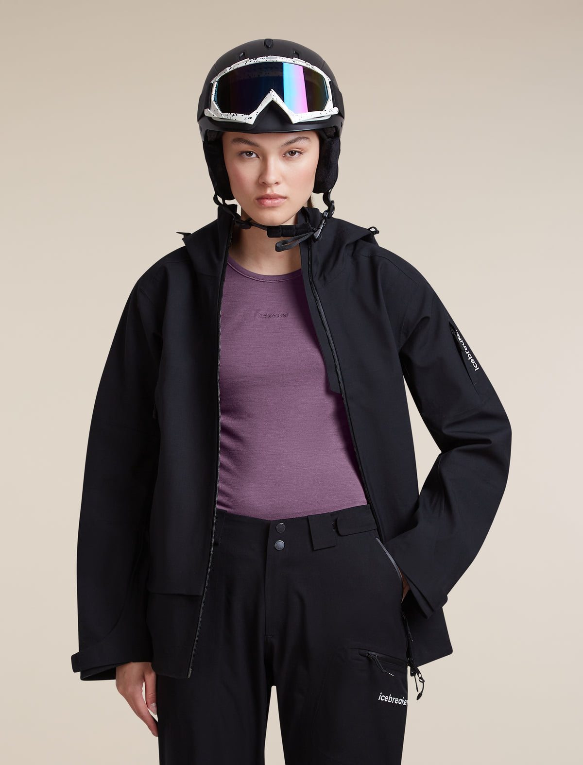 Women's Merino 200 ZoneKnit™ Long Sleeve Crewe Dark Berry/Grey Plum - 5