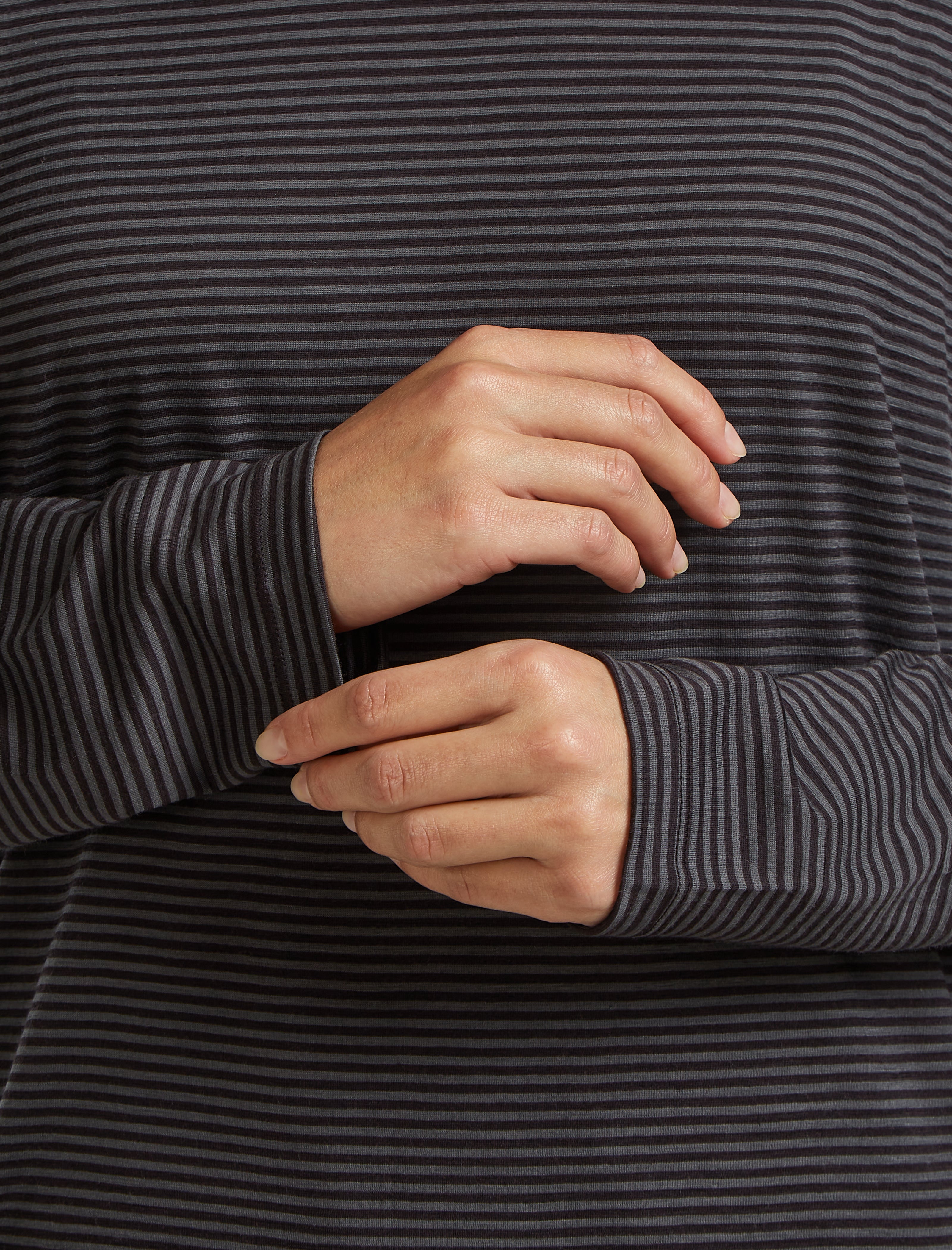 Unisex Merino 150 Long Sleeve Tee Stripe| icebreaker