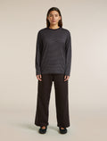 Unisex Merino 150 Long Sleeve Tee Stripe Before Dawn/Obsidian - 10