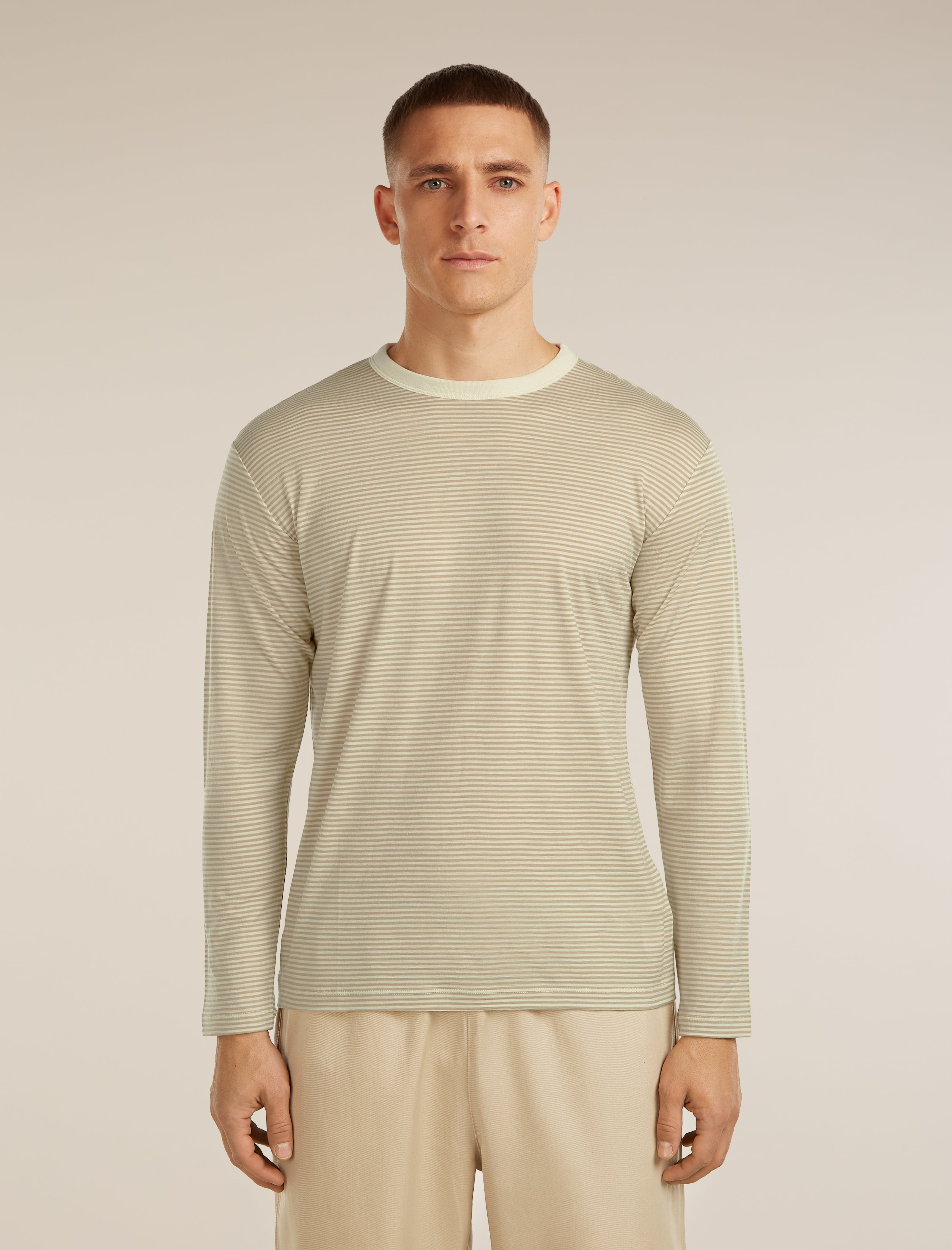 Unisex Merino 150 Long Sleeve Tee Stripe| icebreaker