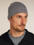Unisex Merino 260 Waffle Knit Wander Reversible Beanie Obsidian/Black - 2