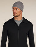 Unisex Merino 260 Waffle Knit Wander Reversible Beanie Obsidian/Black - 3
