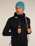 Unisex Merino 260 Waffle Knit Wander Reversible Beanie Topaz/Atlantis - 4