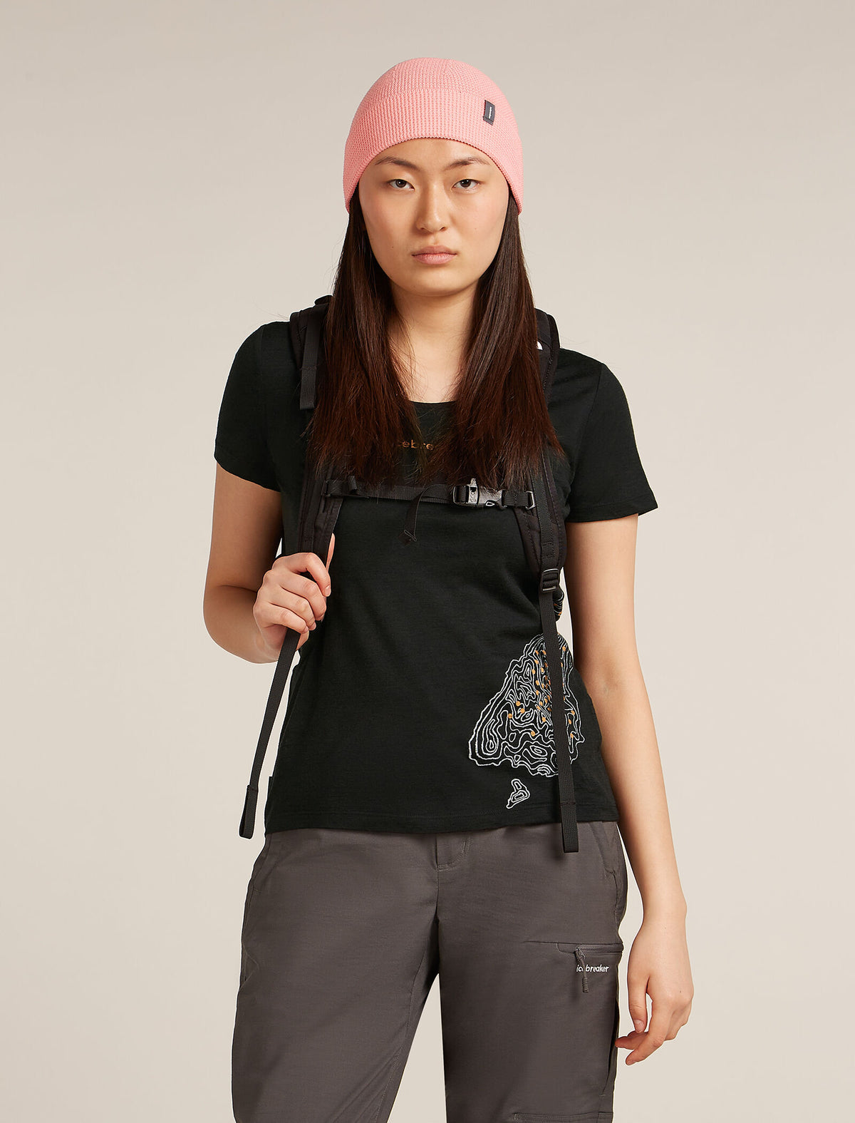 Unisex Merino Feadan Cuff Beanie Acid pink - 2