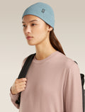 Unisex Merino Feadan Cuff Beanie Flint Blue - 3