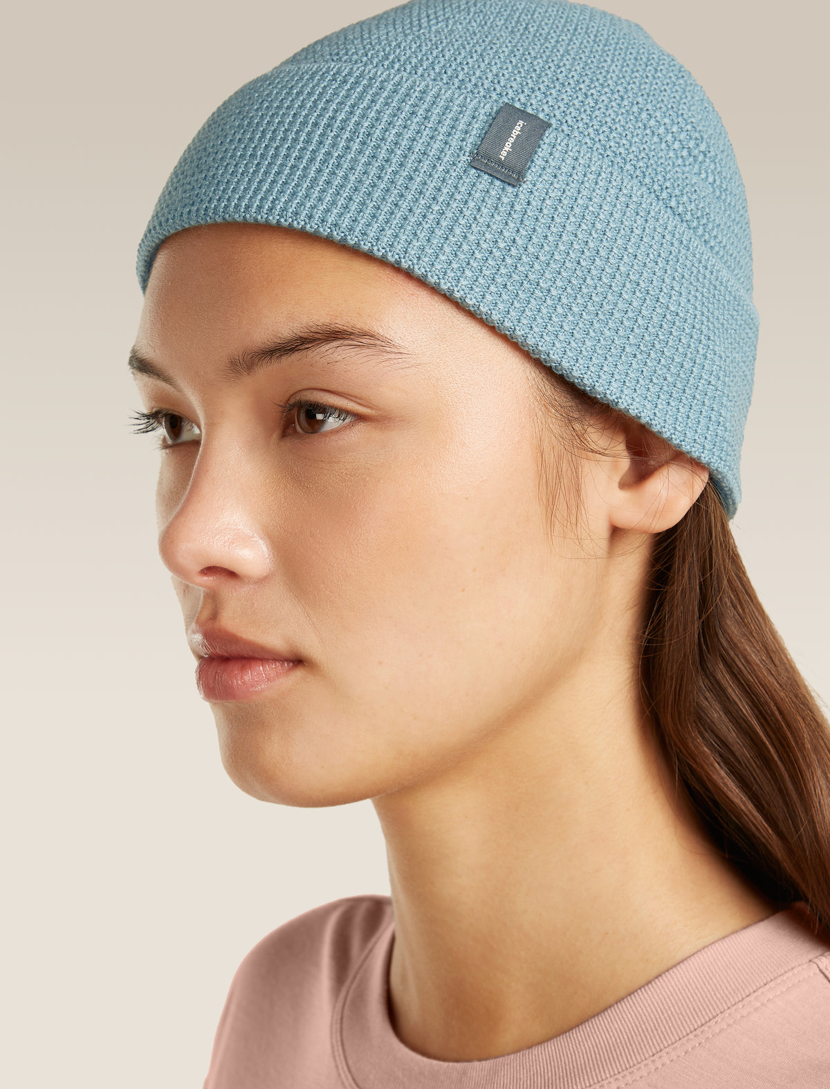 Unisex Merino Feadan Cuff Beanie Flint Blue - 5