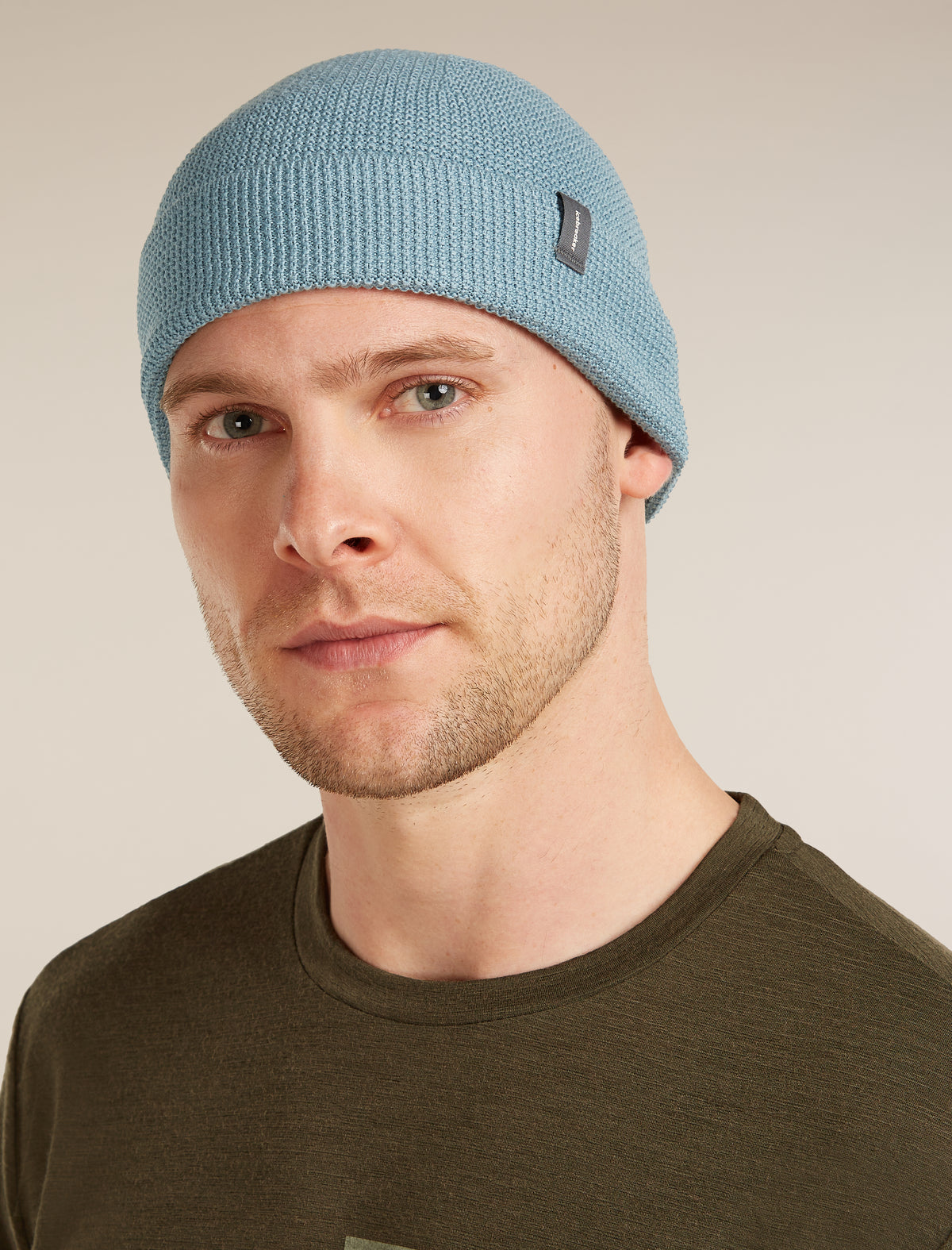 Unisex Merino Feadan Cuff Beanie Flint Blue - 6