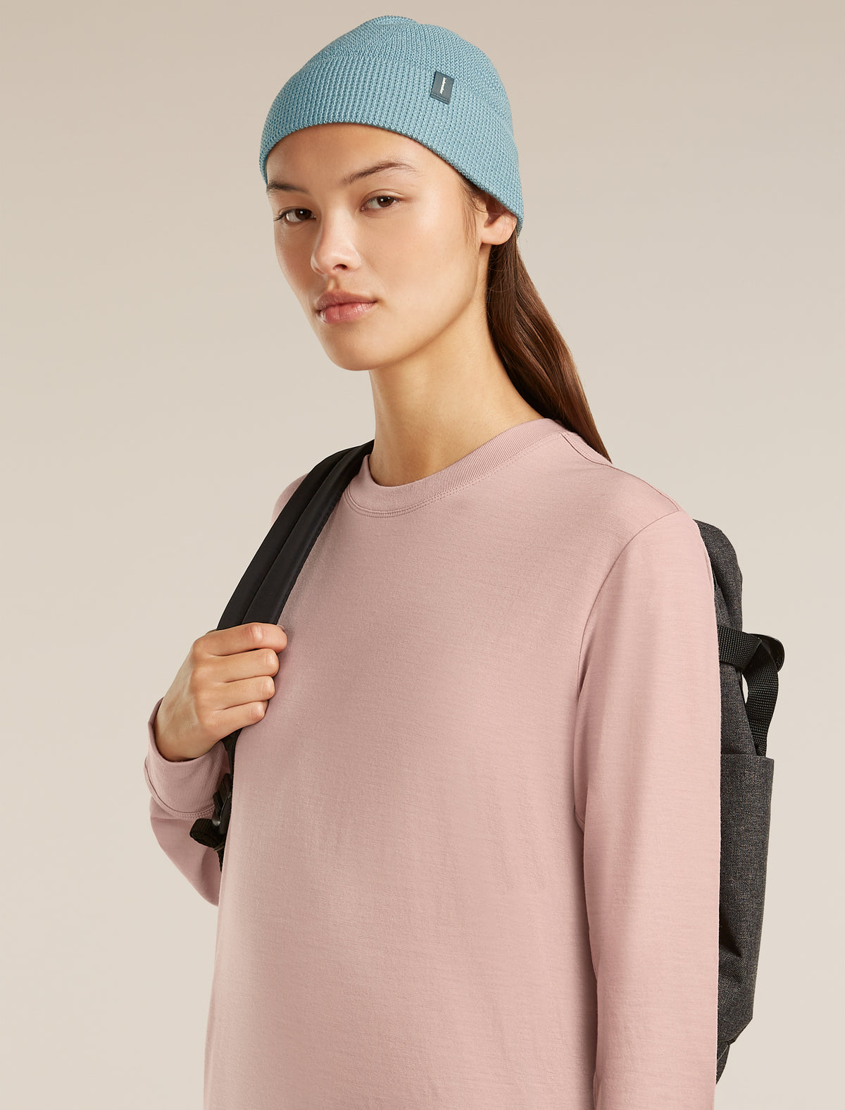 Unisex Merino Feadan Cuff Beanie Flint Blue - 7