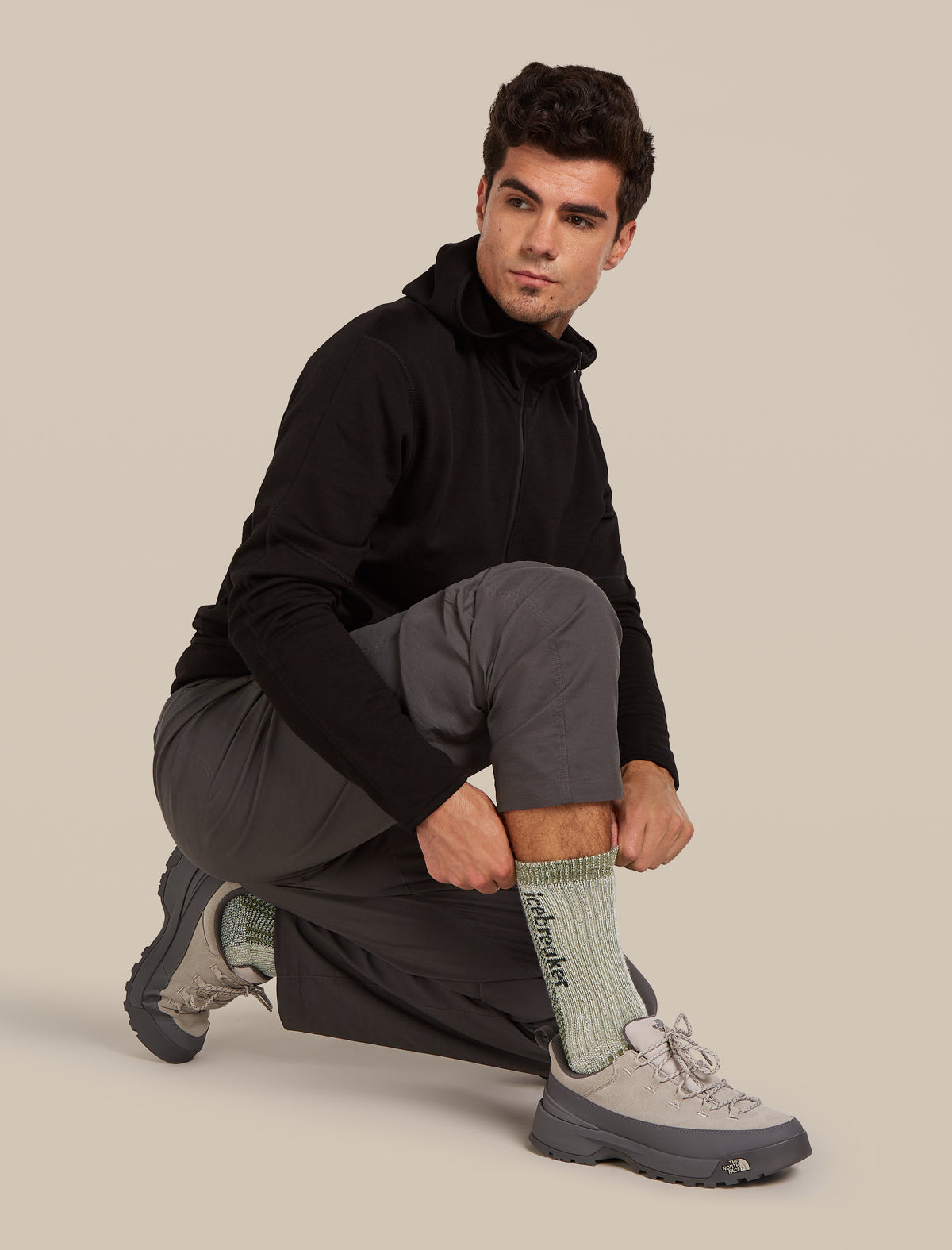 Men's Merino Hike+ Mountaineer Mid Calf Socks Loden/Black - 2