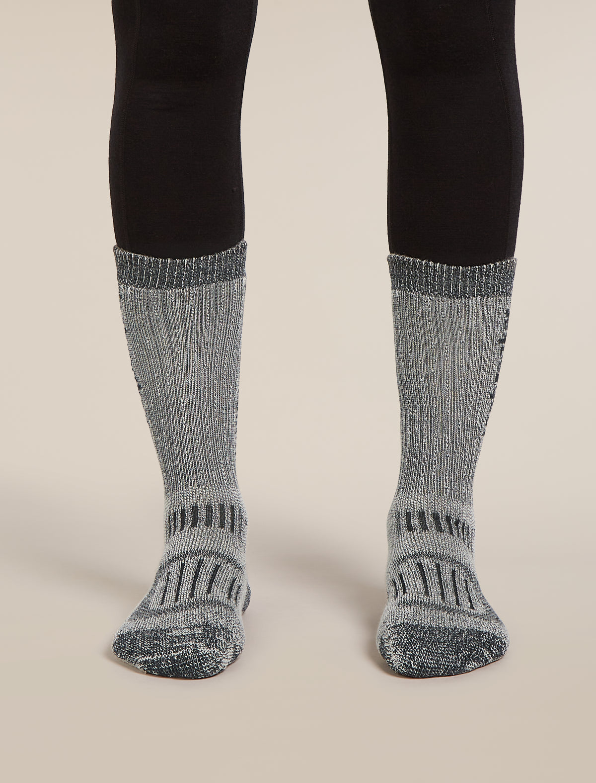 Women's Merino Hike+ Mountaineer Mid Calf Socks Jet Heather/Black - 4