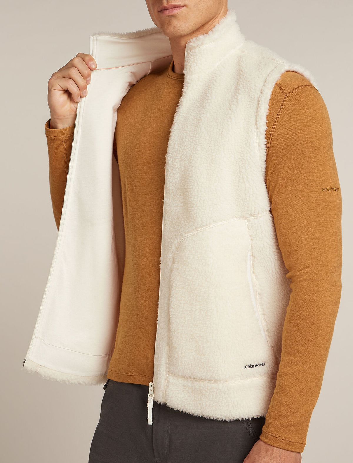 Men's Merino Blend 960 RealFleece™ High Pile Vest Undyed - 8