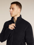 Men's Merino Blend 800 RealFleece™ Classic Pile Long Sleeve Zip Black - 6