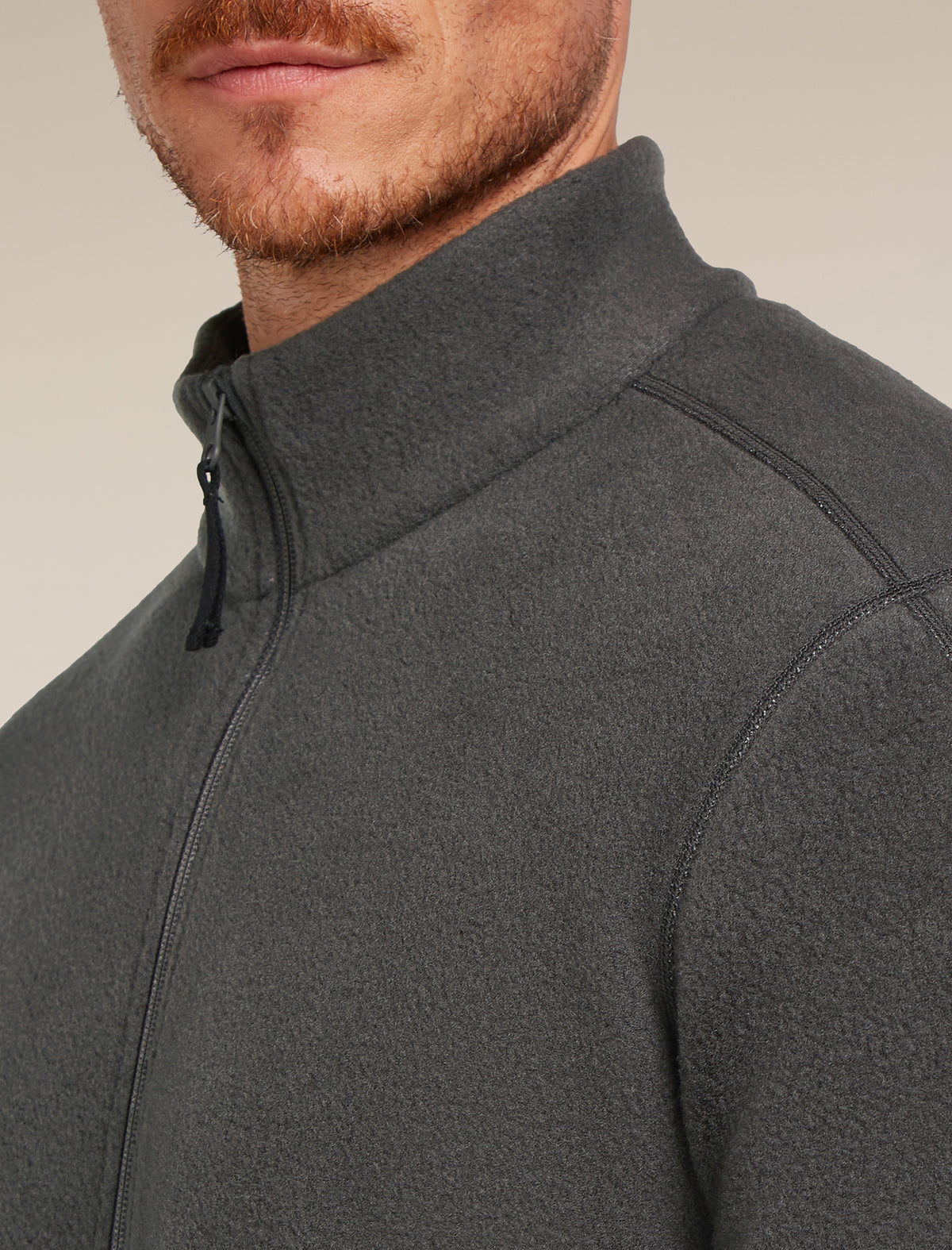 Men's Merino Blend 800 RealFleece™ Classic Pile Long Sleeve Zip Jacket Obsidian - 5