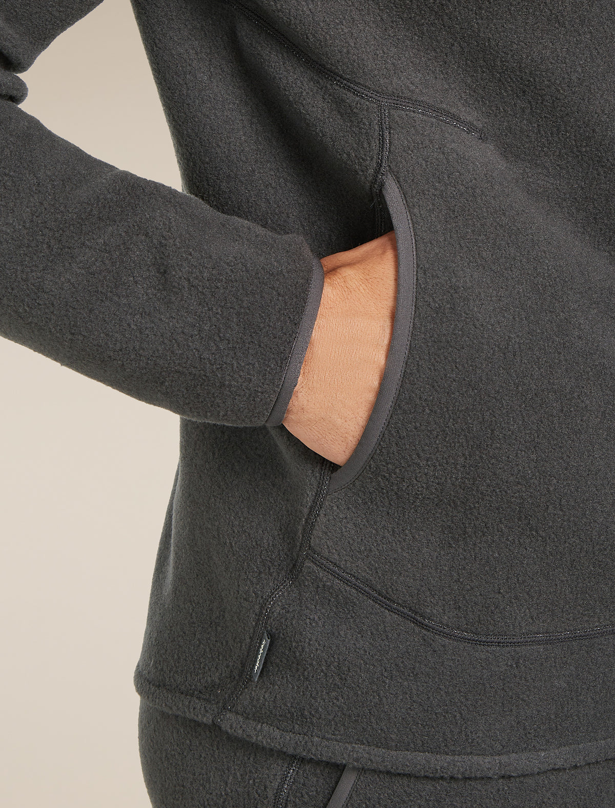 Men's Merino Blend 800 RealFleece™ Classic Pile Long Sleeve Zip Jacket Obsidian - 7