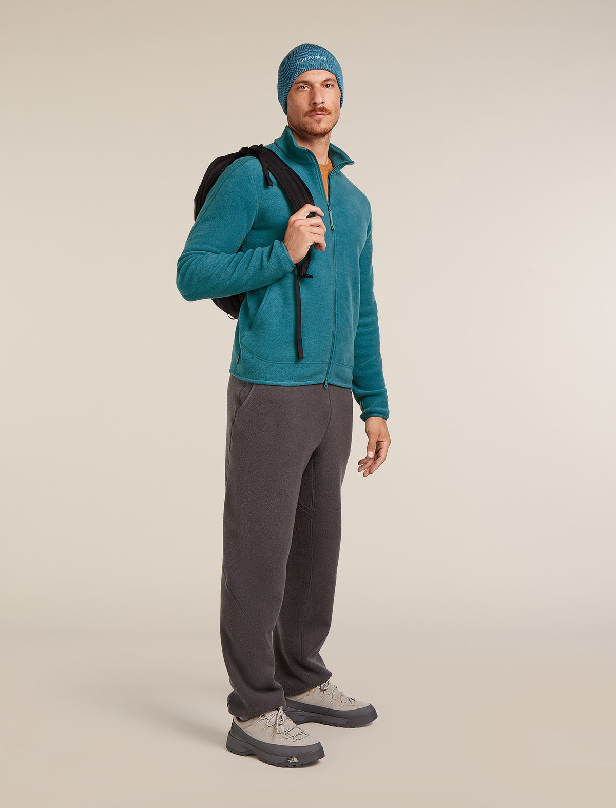 Men's Merino Blend 800 RealFleece™ Classic Pile Long Sleeve Zip Jacket Topaz - 3