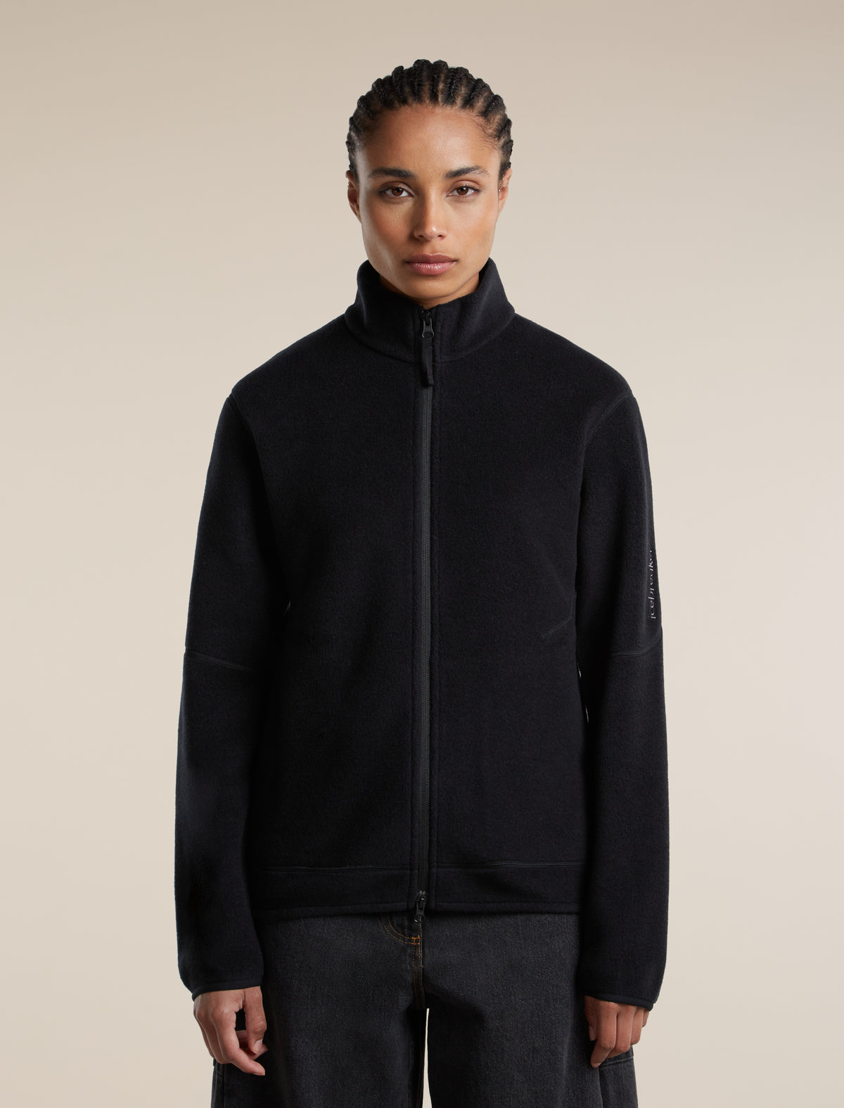 Women's Merino Blend 800 RealFleece™ Classic Pile Long Sleeve Zip Black - 1