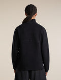 Women's Merino Blend 800 RealFleece™ Classic Pile Long Sleeve Zip Black - 2