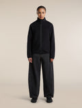 Women's Merino Blend 800 RealFleece™ Classic Pile Long Sleeve Zip Black - 3
