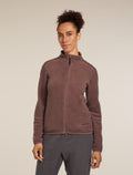 Women's Merino Blend 800 RealFleece™ Classic Pile Long Sleeve Zip Jacket Carob - 1