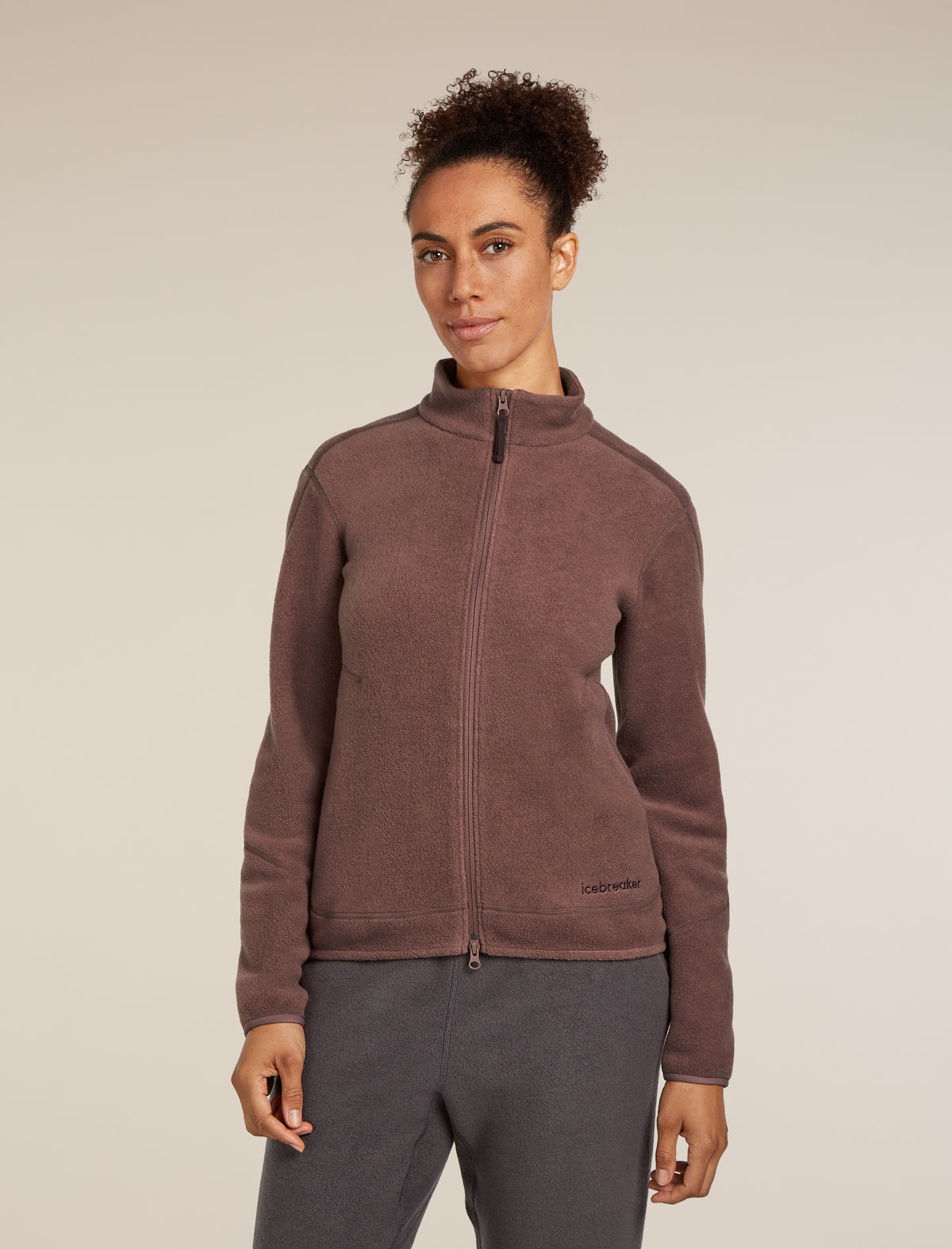 Women's Merino Blend 800 RealFleece™ Classic Pile Long Sleeve Zip Jacket Carob - 1