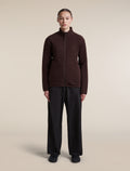 Women's Merino Blend 800 RealFleece™ Classic Pile Long Sleeve Zip Bittersweet - 3