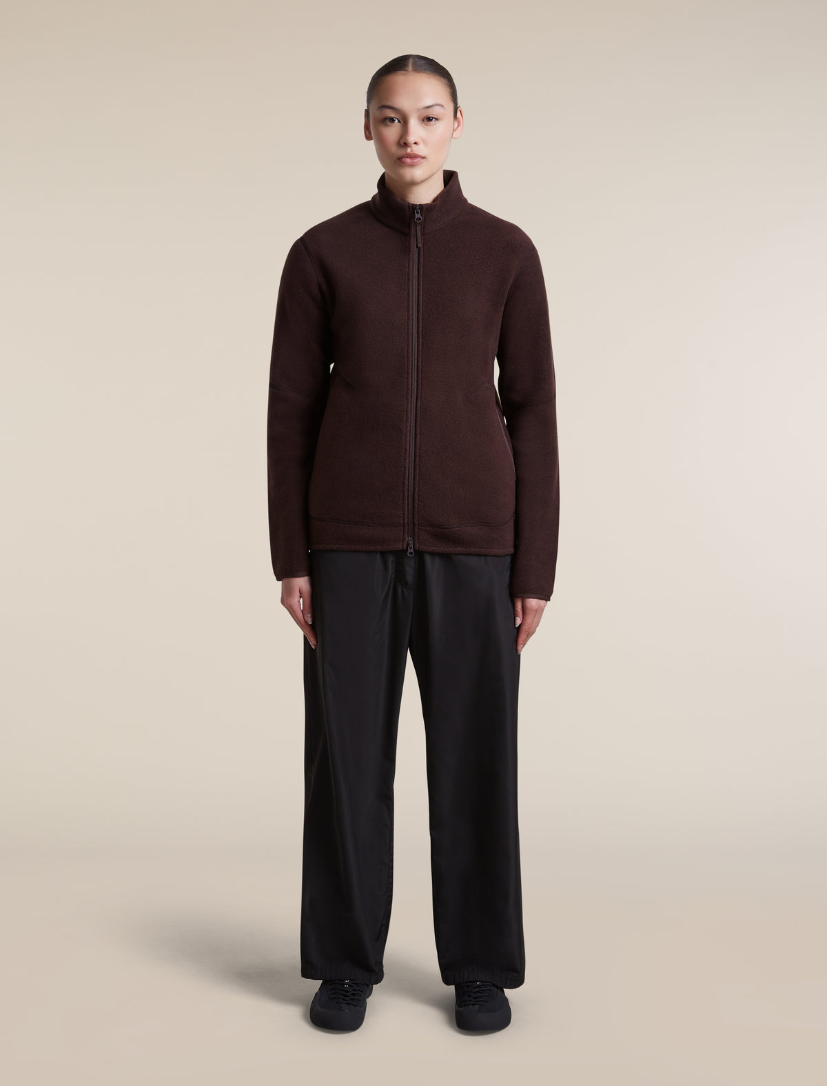 Women's Merino Blend 800 RealFleece™ Classic Pile Long Sleeve Zip Bittersweet - 3