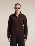 Women's Merino Blend 800 RealFleece™ Classic Pile Long Sleeve Zip Bittersweet - 5