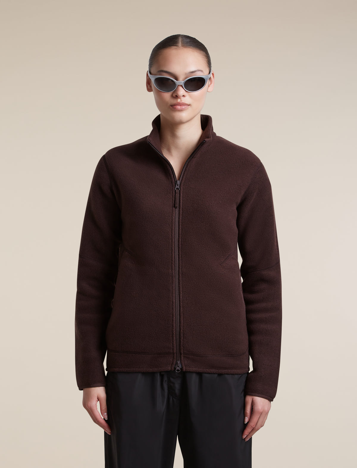 Women's Merino Blend 800 RealFleece™ Classic Pile Long Sleeve Zip Bittersweet - 5