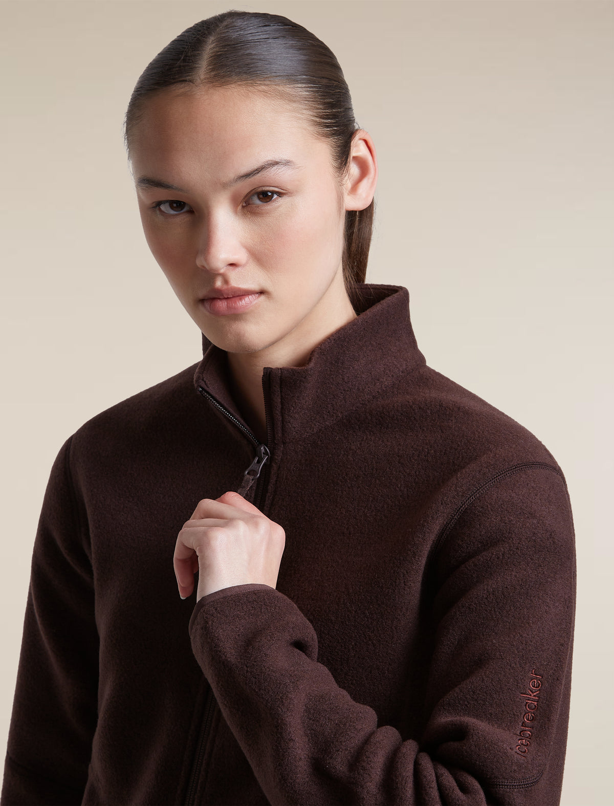 Women's Merino Blend 800 RealFleece™ Classic Pile Long Sleeve Zip Bittersweet - 6