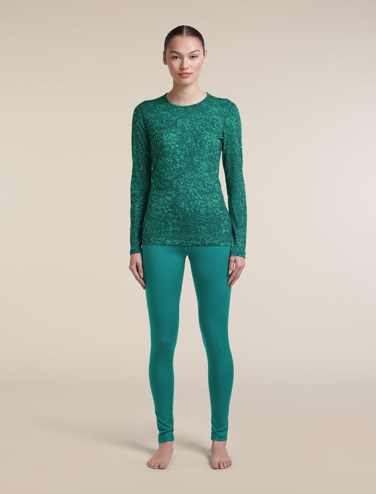Women's Merino 200 Oasis High Rise Thermal Leggings Tidal Teal - 3
