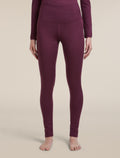 Women's Merino 200 Oasis High Rise Thermal Leggings Dark Berry - 1