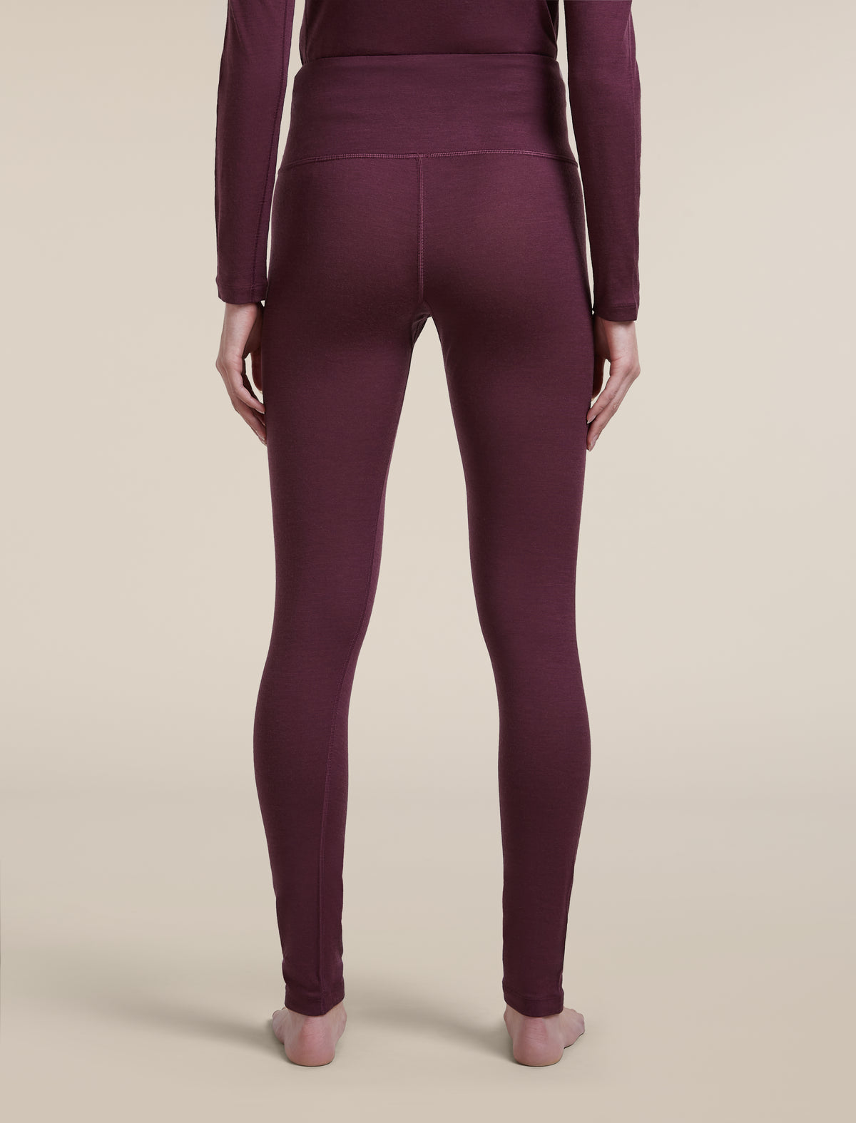 Women's Merino 200 Oasis High Rise Thermal Leggings Dark Berry - 2