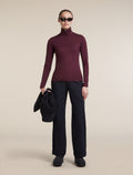 Women's Merino 200 Oasis High Rise Thermal Leggings Dark Berry - 4