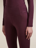 Women's Merino 200 Oasis High Rise Thermal Leggings Dark Berry - 5