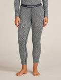 Merino 200 Oasis Leggings Thermal Flock Forms Midnight Navy/Snow - 1