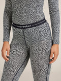 Merino 200 Oasis Leggings Thermal Flock Forms Midnight Navy/Snow - 6