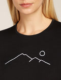 Women's Merino 200 Oasis Long Sleeve Crewe Thermal Top Rainer Ridge Black - 5