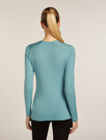 Women's Merino 200 Oasis Long Sleeve Crewe Thermal Top Rainer Ridge Hydro - 2