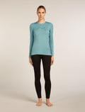 Women's Merino 200 Oasis Long Sleeve Crewe Thermal Top Rainer Ridge Hydro - 3
