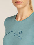 Women's Merino 200 Oasis Long Sleeve Crewe Thermal Top Rainer Ridge Hydro - 5