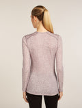 Women's Merino 200 Oasis Long Sleeve Crewe Thermal Top Flock Forms Summit/Snow - 2