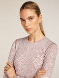 Women's Merino 200 Oasis Long Sleeve Crewe Thermal Top Flock Forms Summit/Snow - 5