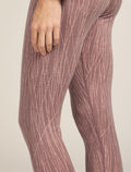 Women's Merino 260 Tech Vertex High Rise Thermal Leggings Delta Lines Summit/Blush - 5