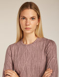 Women's Merino 260 Tech Vertex Long Sleeve Crewe Thermal Top Delta Lines Summit/Blush - 5