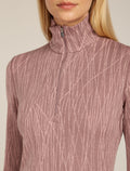 Women's Merino 260 Tech Vertex Long Sleeve Half Zip Thermal Top Delta Lines Summit/Blush - 5