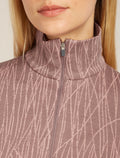 Women's Merino 260 Tech Vertex Long Sleeve Half Zip Thermal Top Delta Lines Summit/Blush - 6