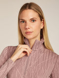 Women's Merino 260 Tech Vertex Long Sleeve Half Zip Thermal Top Delta Lines Summit/Blush - 7